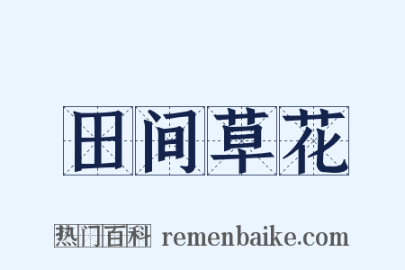 田间草花是什么意思的图片